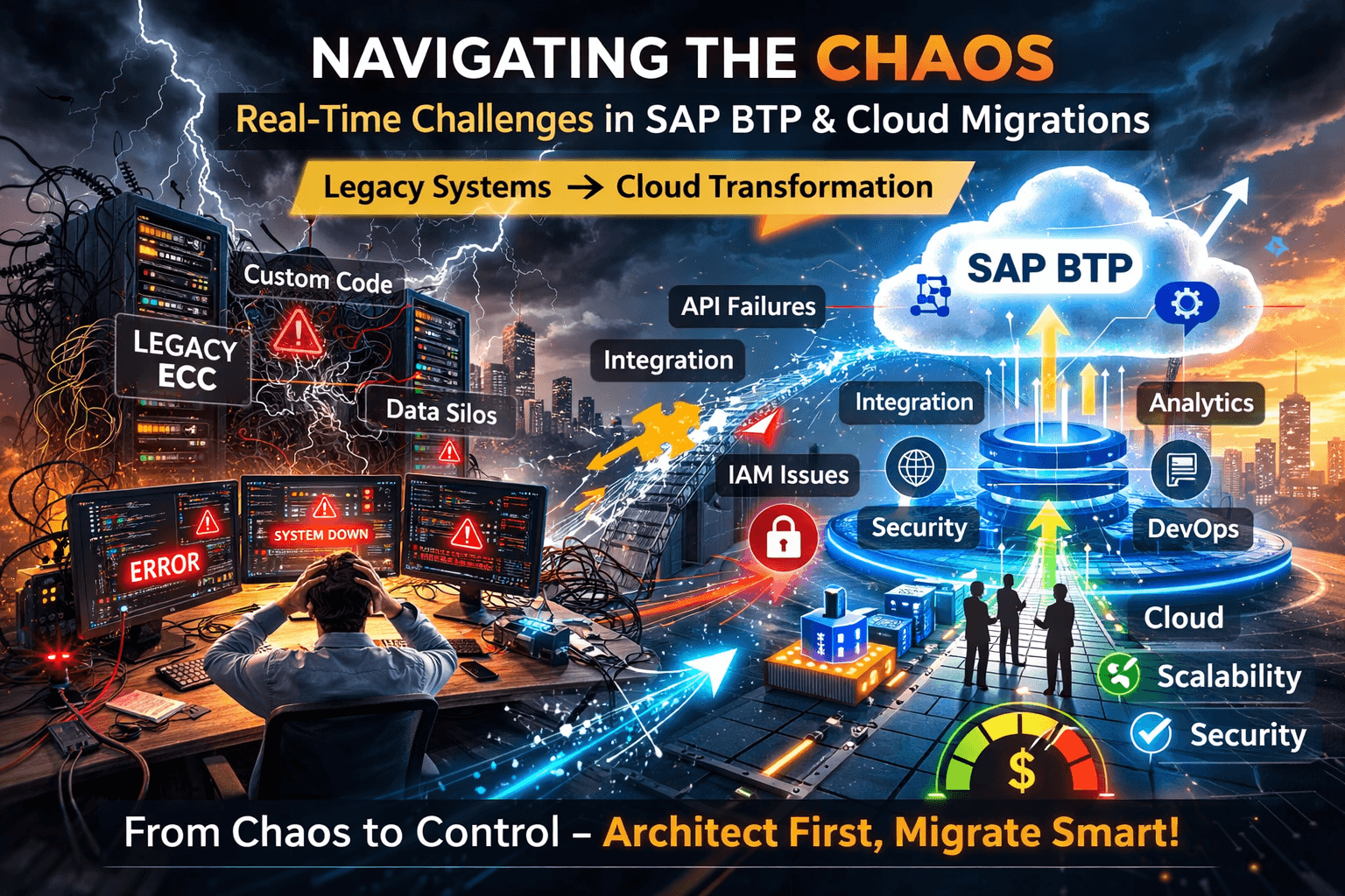 Navigating the Chaos: Real-Time Challenges in SAP BTP & Cloud Migrations
